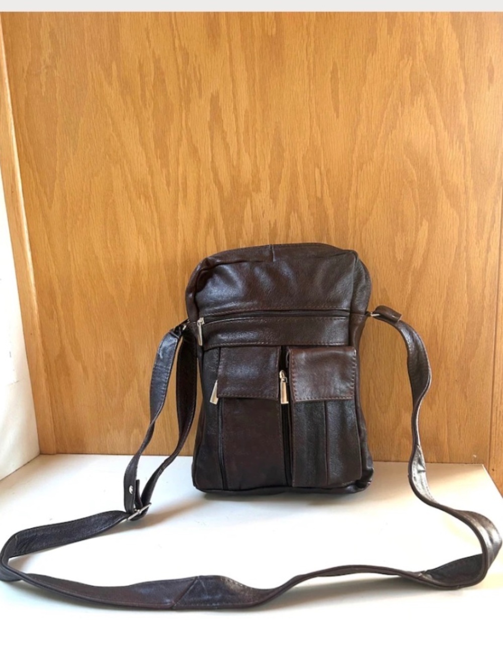 Brown Leather Cross body bag, Mans bag, Mens bag, Shoulder Bag, cross body
